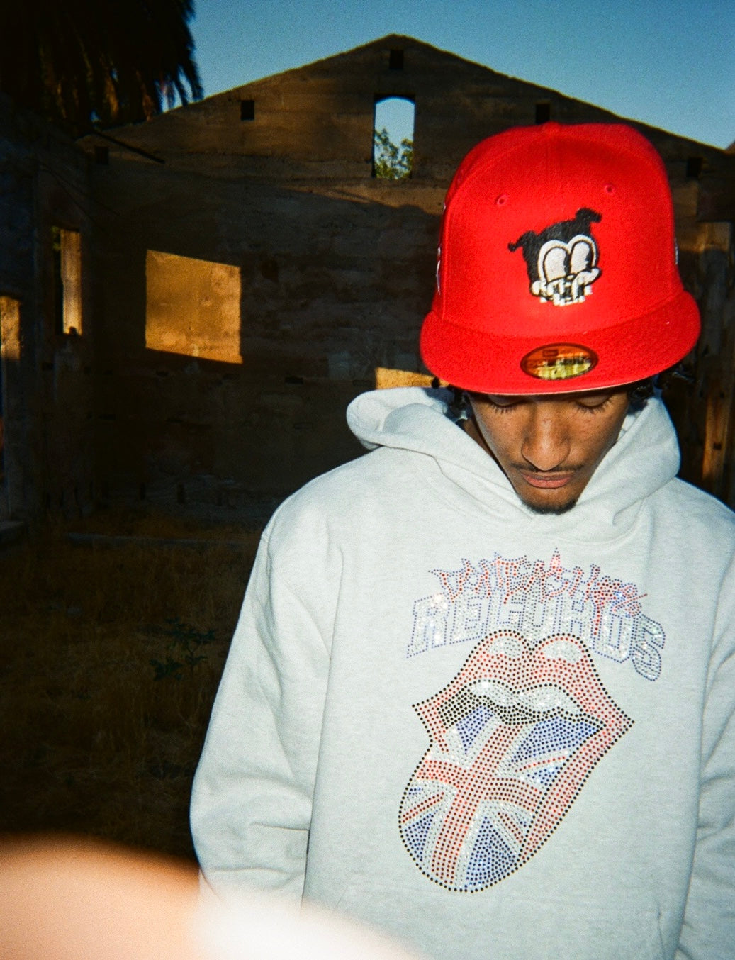 DONTSAYSH#%! RECORDS RHINESTONE PULLOVER HOODIE