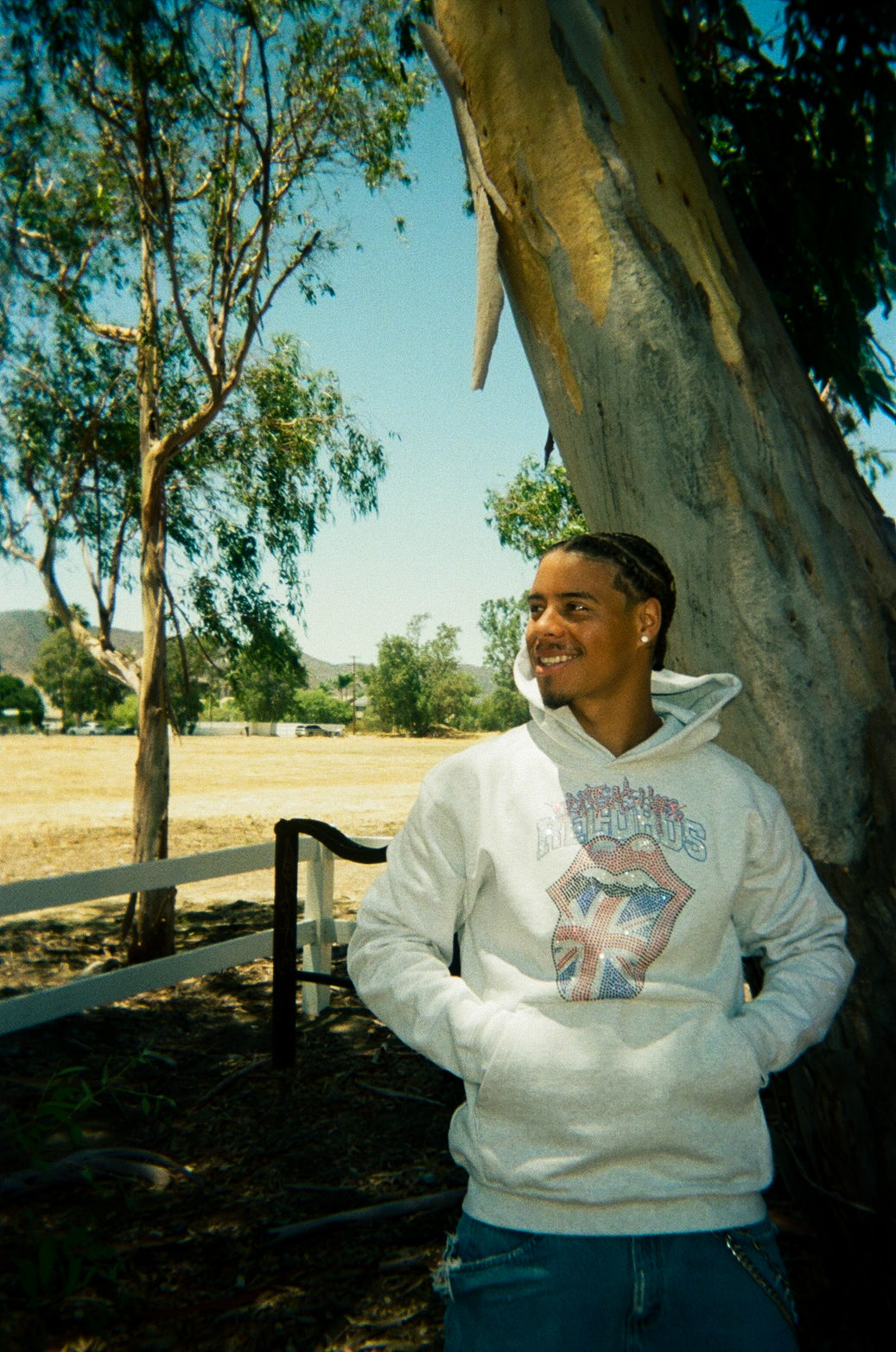 DONTSAYSH#%! RECORDS RHINESTONE PULLOVER HOODIE