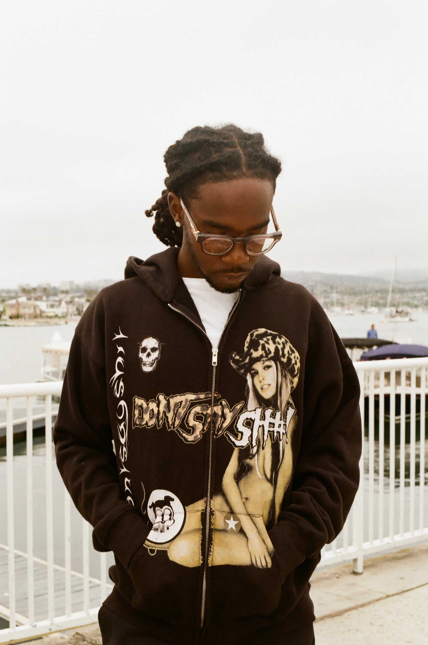 DONTSAYSH#%! “TATTOO BLACK ZIP UP HOODIE