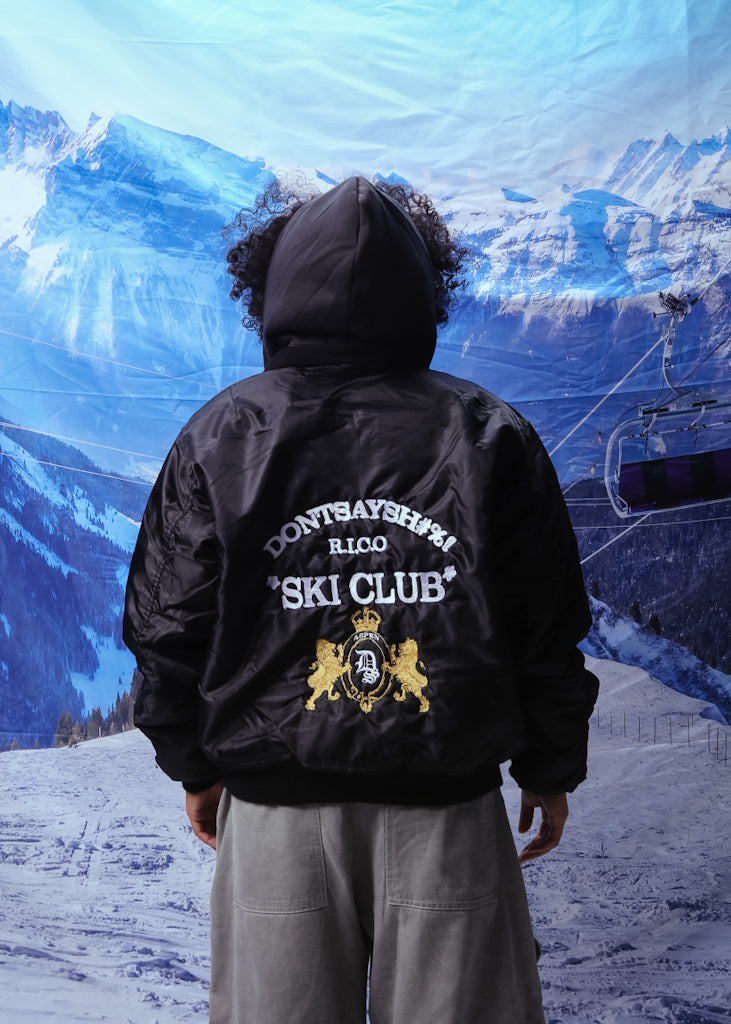 Ski Club Bomber jacket w/ Hood
