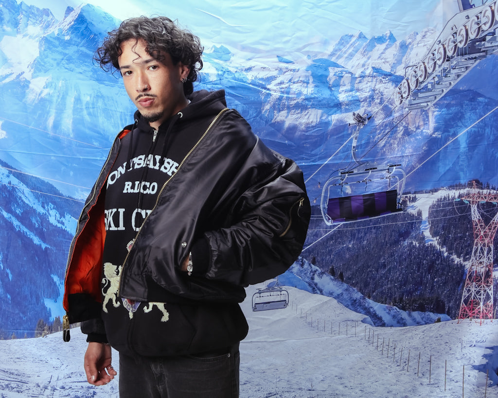 Ski Club Bomber jacket w/ Hood